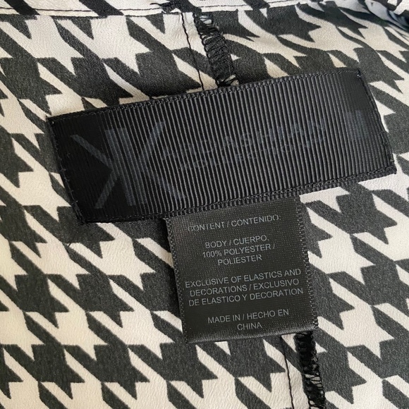KARDASHIAN Black and White Houndstooth Top - Picture 4 of 5